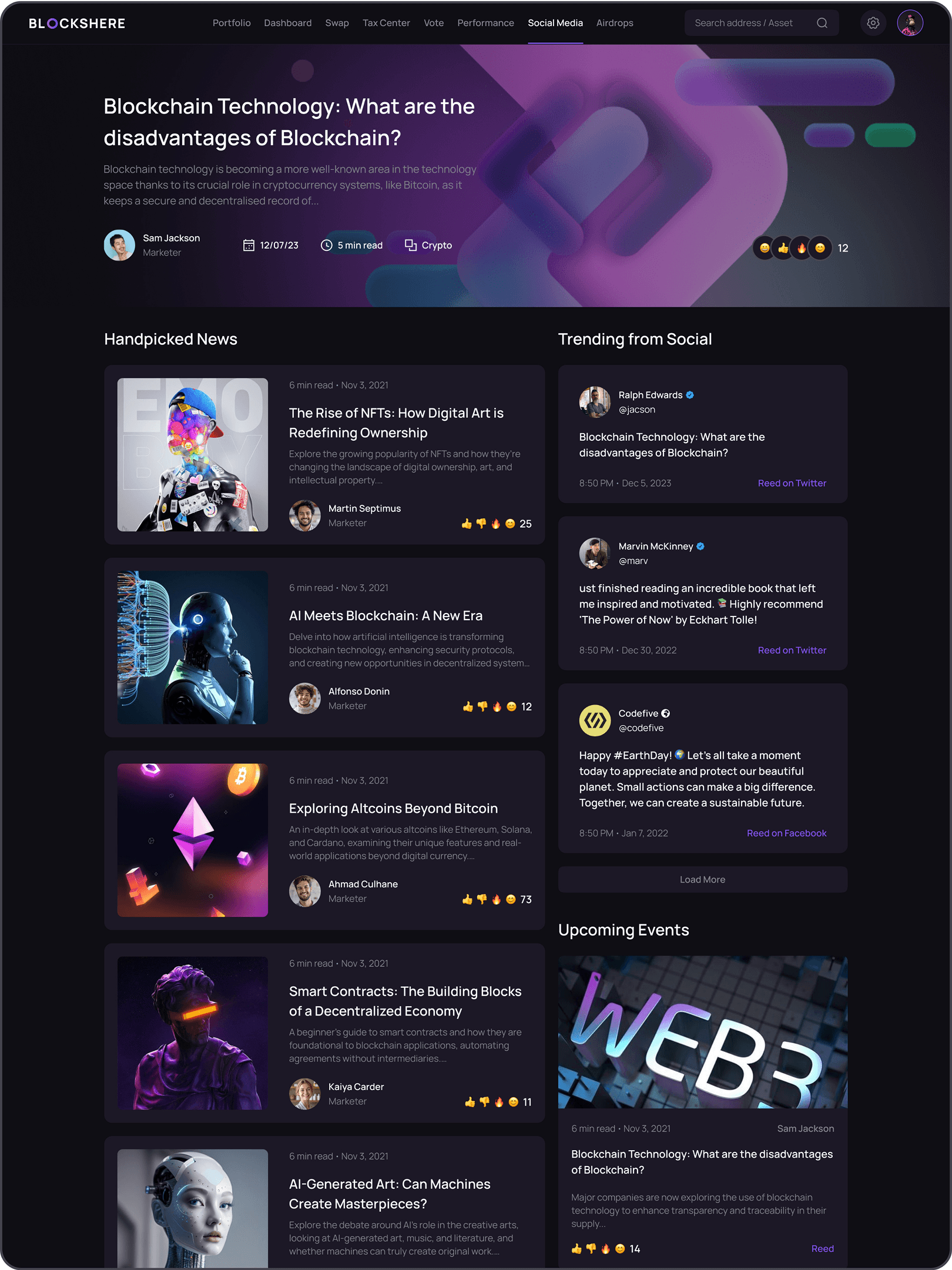 Social Media Page